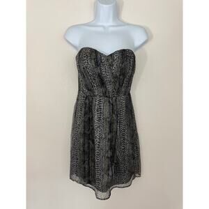 Twelfth Street by Cynthia Vincent Silk Strapless Dress Size 4